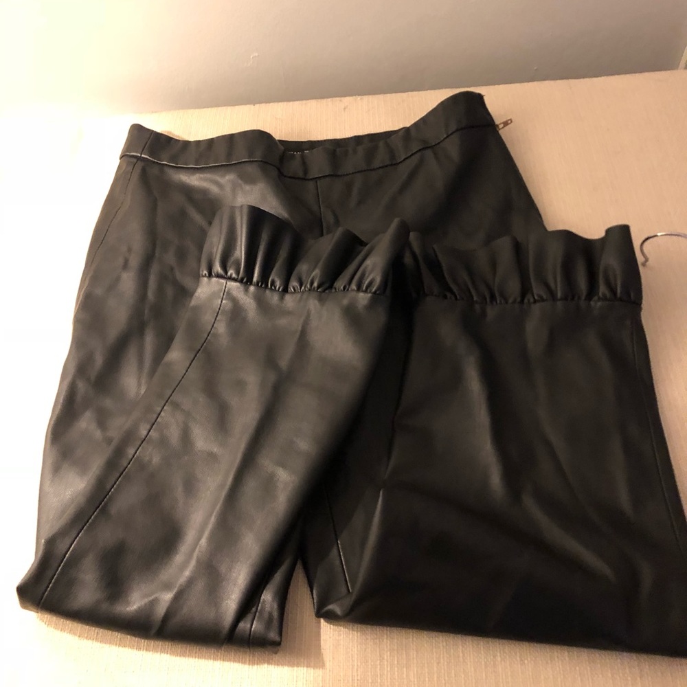 leather zara pant